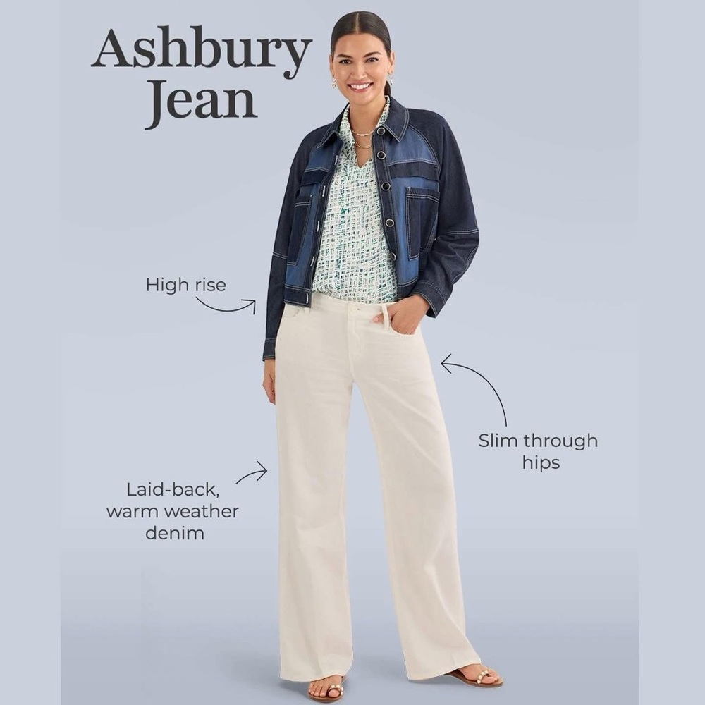 Cabi Ashbury Wide-Leg Jeans - size 12R - Picture 2 of 4